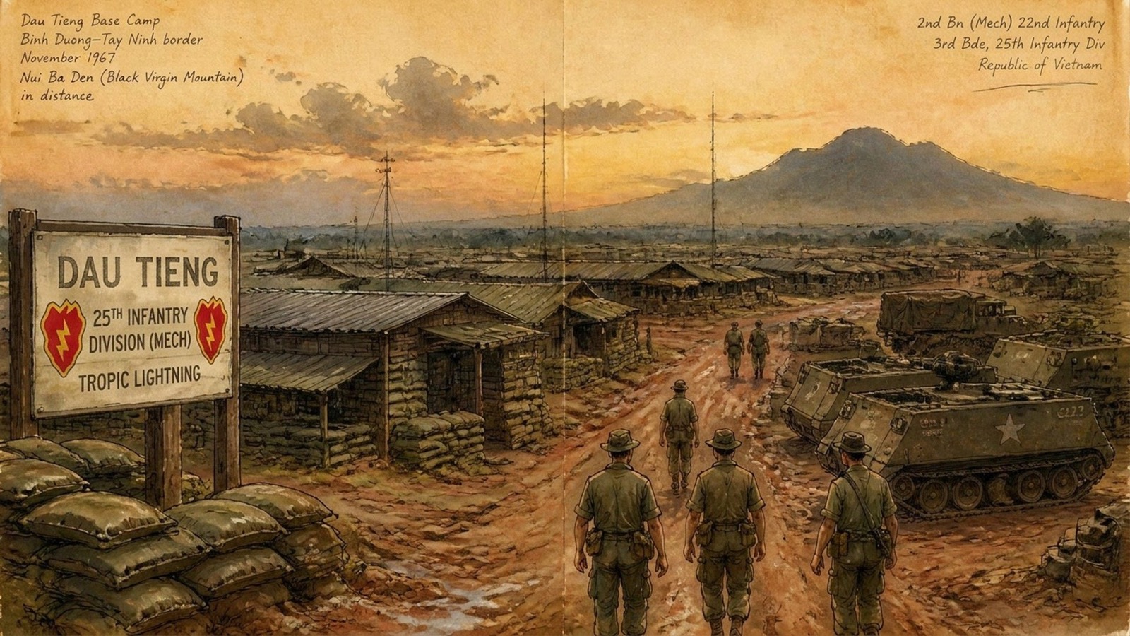 Dau Tieng base camp.